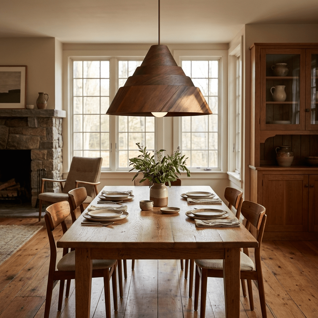 Contemporary Wood Pendant Light — Pendant Light | Maison Monashee — view 6