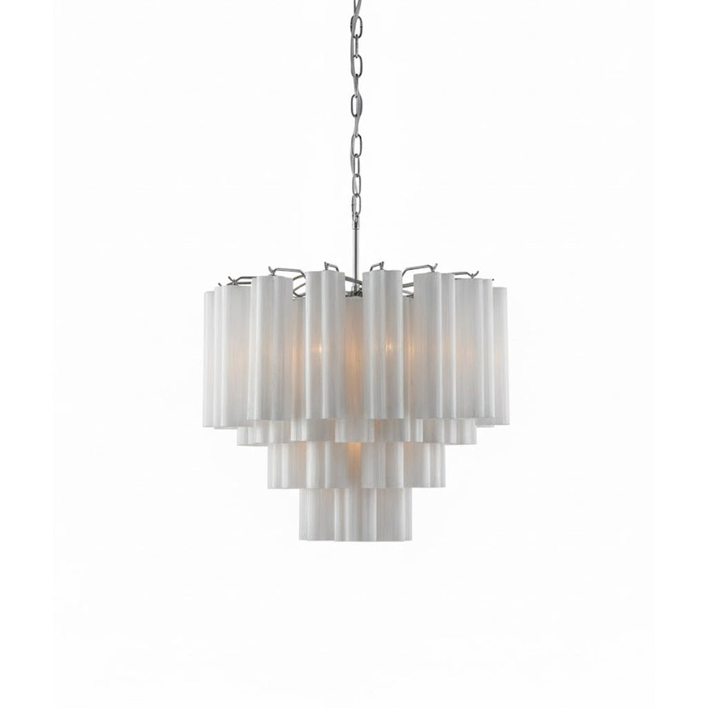Brushed Nickel Entryway Chandelier — Chandelier | Maison Monashee — view 6