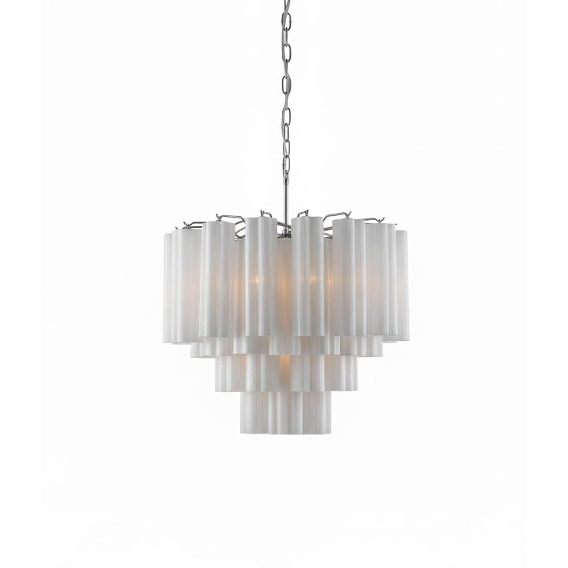 Brushed Nickel Entryway Chandelier — Chandelier | Maison Monashee — view 6