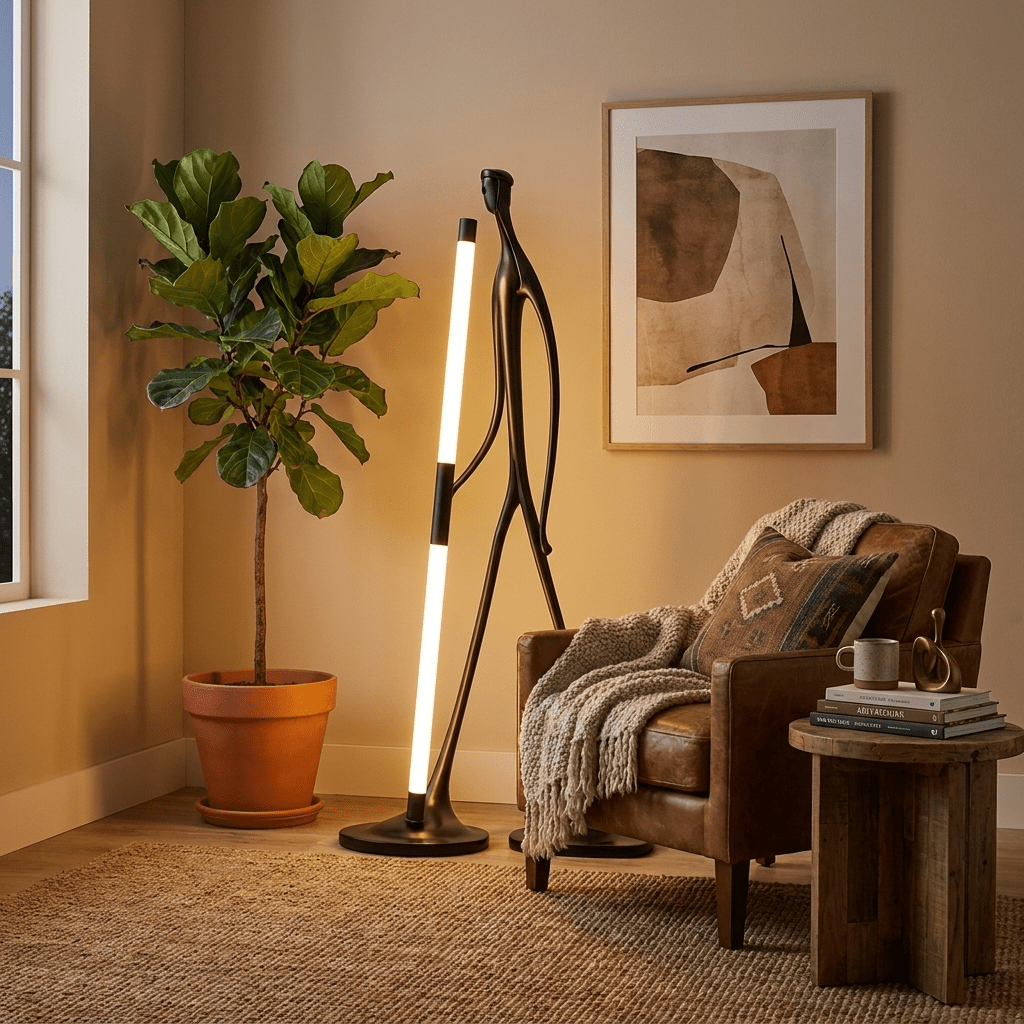 Black Slim Floor Lamp — Floor Lamp | Maison Monashee — view 5