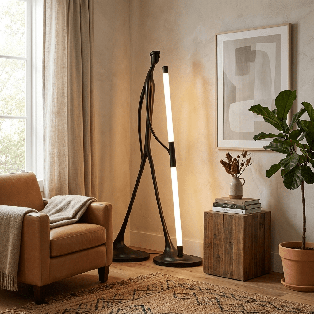 Black Slim Floor Lamp — Floor Lamp | Maison Monashee — view 3