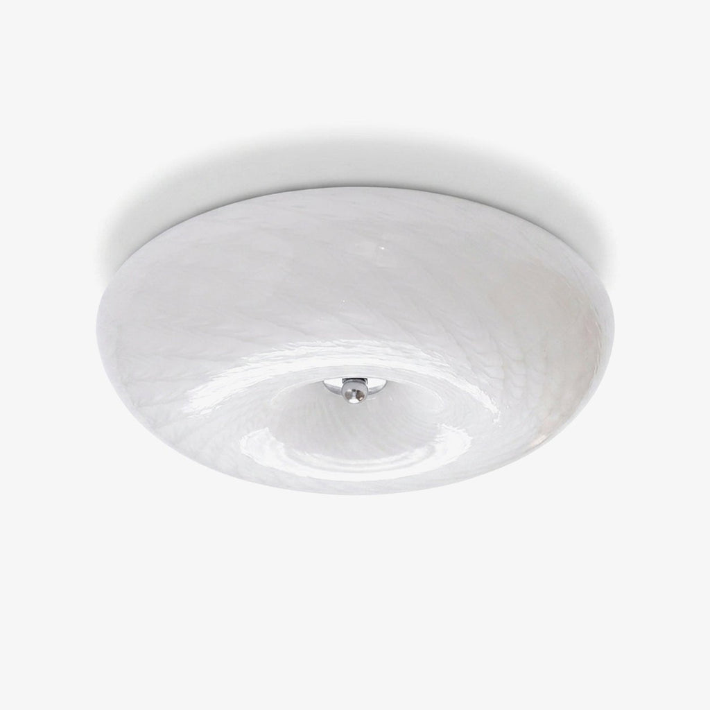 White Glass Flush Mount Light — Ceiling Light | Maison Monashee