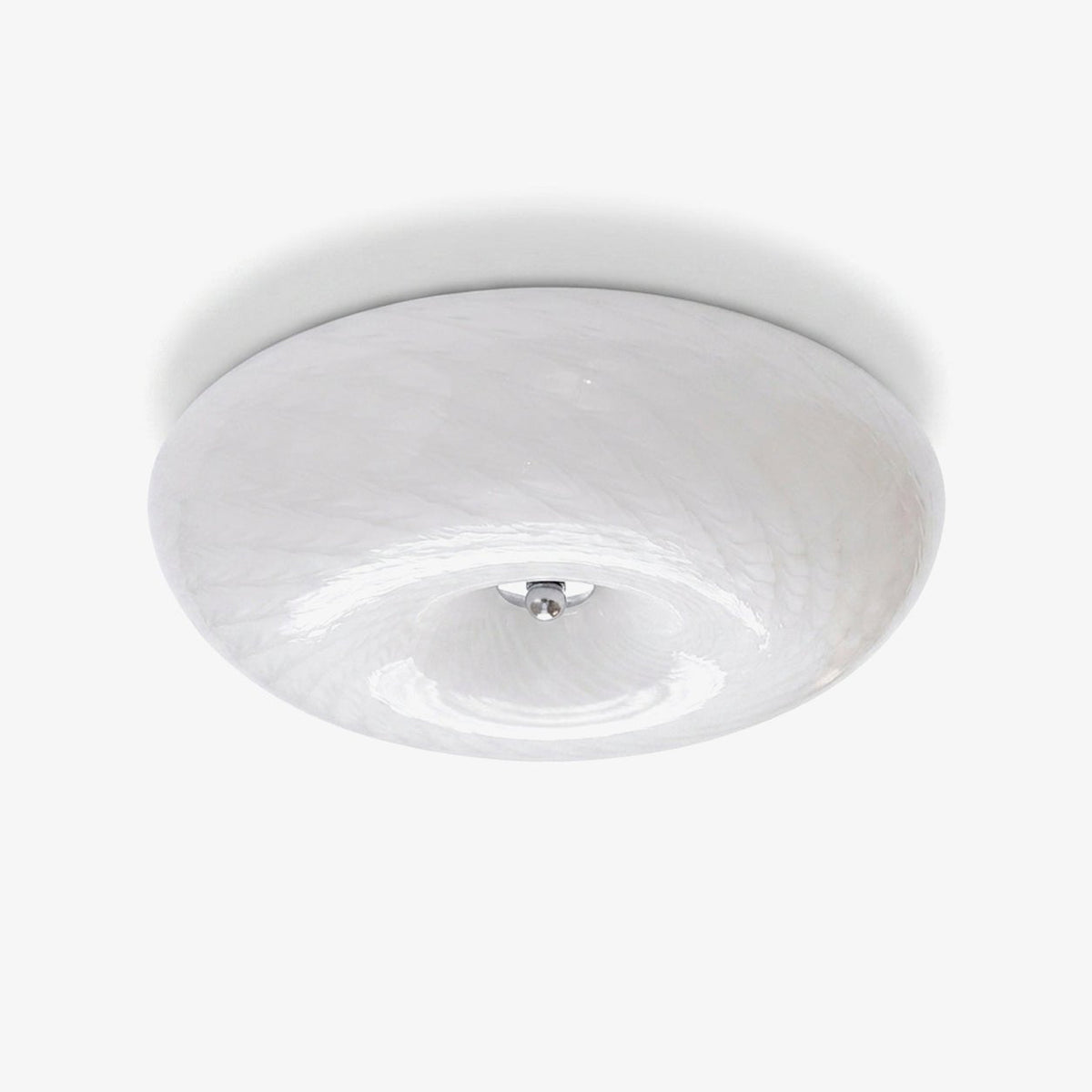 White Glass Flush Mount Light — Ceiling Light | Maison Monashee