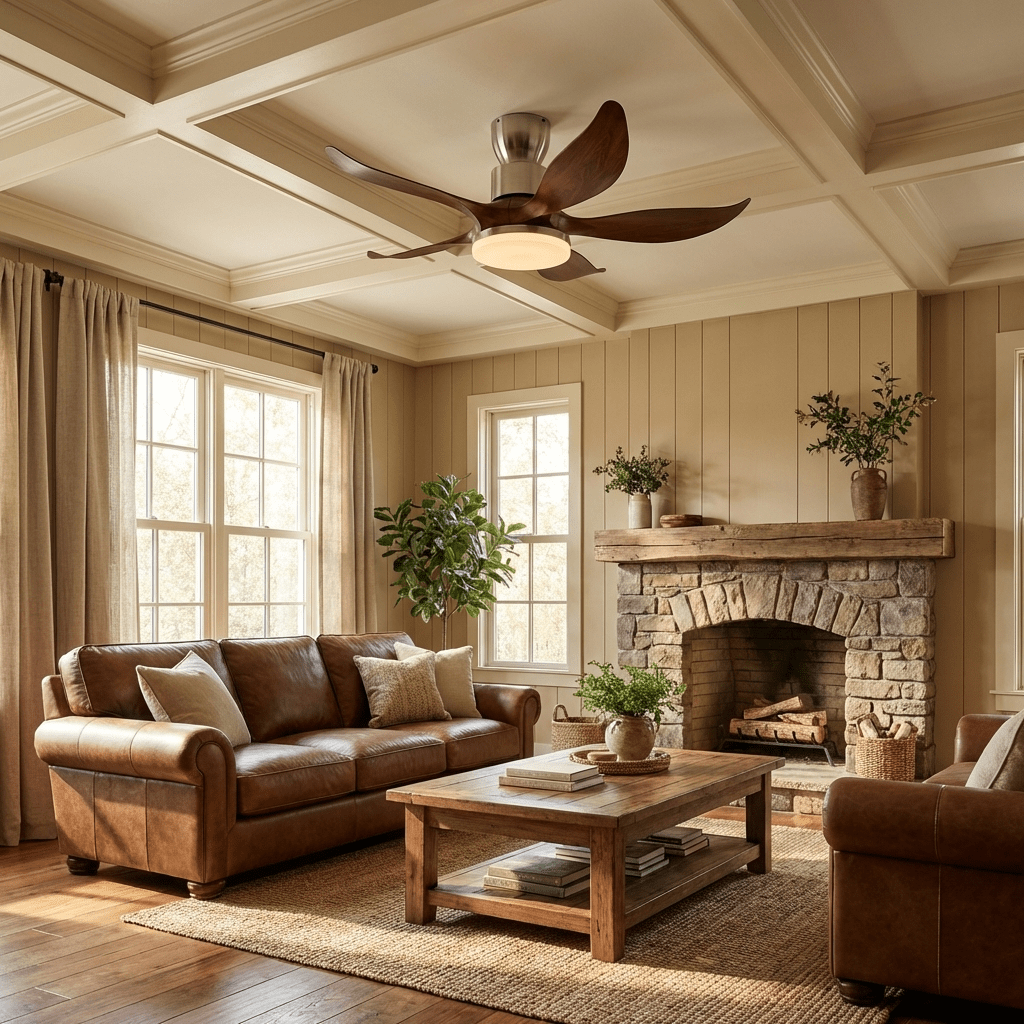 Modern Ceiling Fan with LED Light — Ceiling Fan | Maison Monashee — view 2