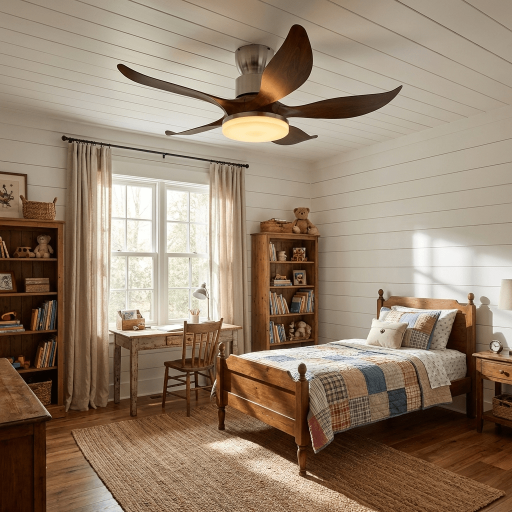 Modern Ceiling Fan with LED Light — Ceiling Fan | Maison Monashee — view 3