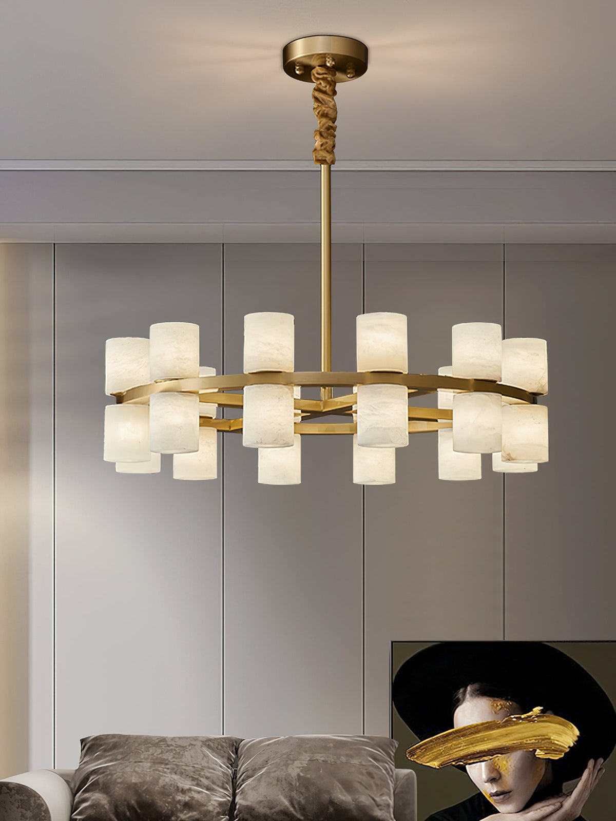 2 Tier Ring Chandelier — Chandelier | Maison Monashee — view 13