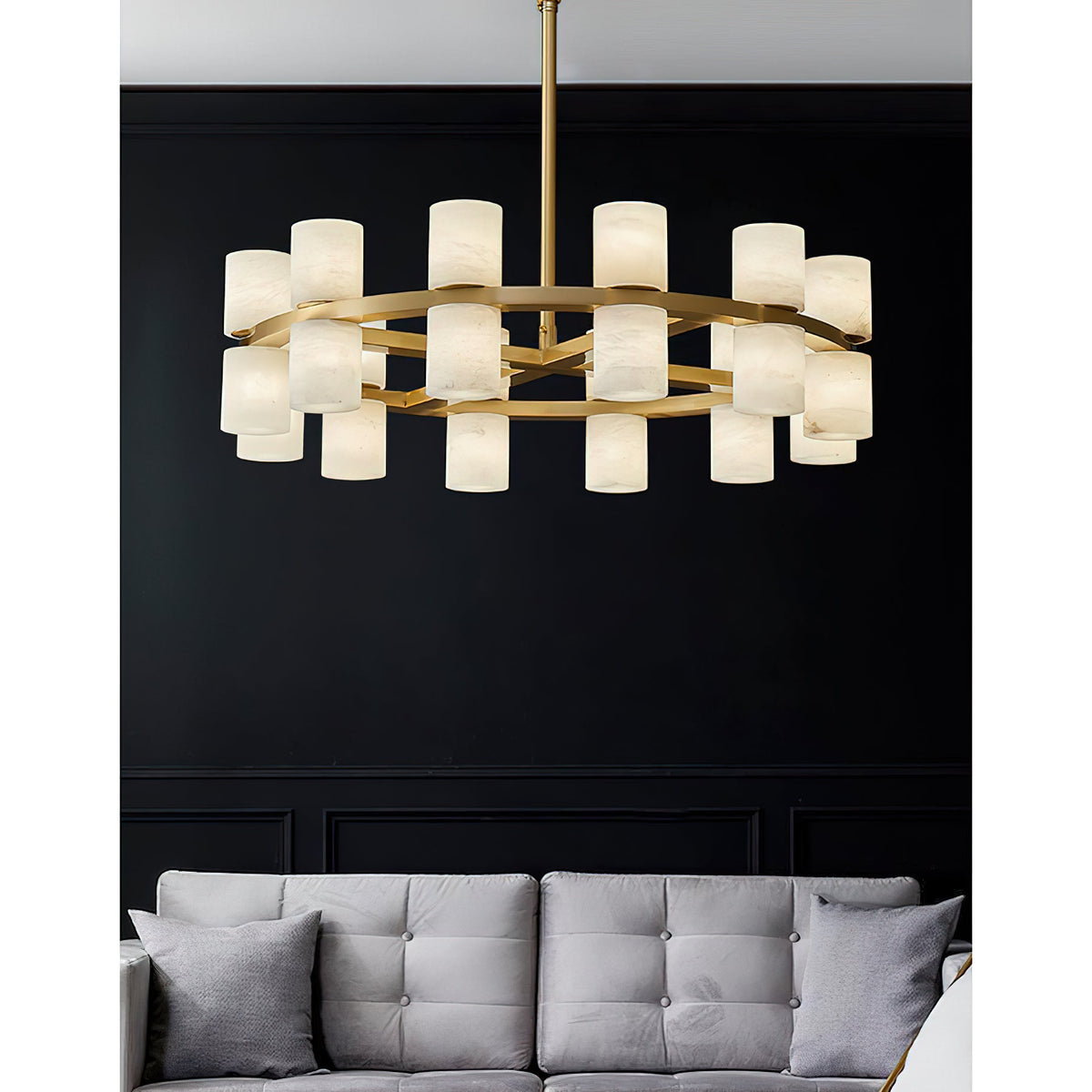 2 Tier Ring Chandelier — Chandelier | Maison Monashee — view 11