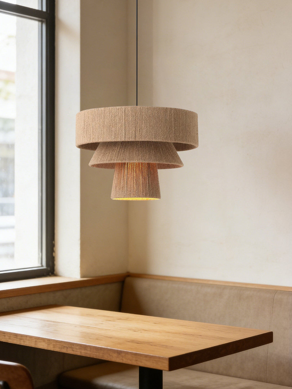 Natural Rope Pendant Light — Pendant Light | Maison Monashee — view 2