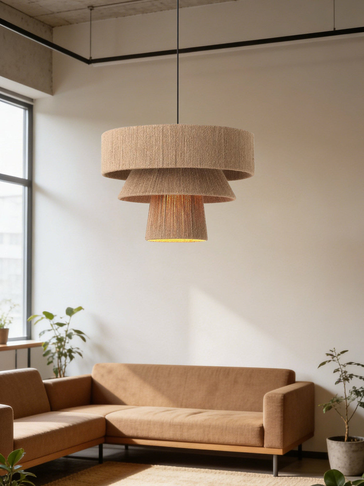 Natural Rope Pendant Light — Pendant Light | Maison Monashee — view 5
