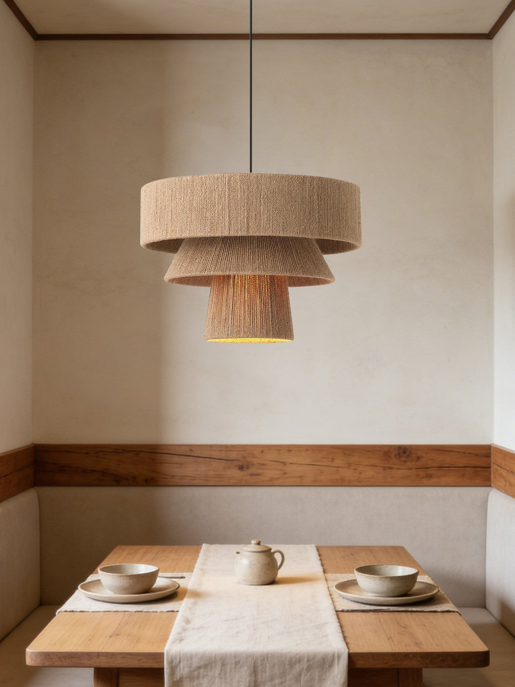 Natural Rope Pendant Light — Pendant Light | Maison Monashee — view 6