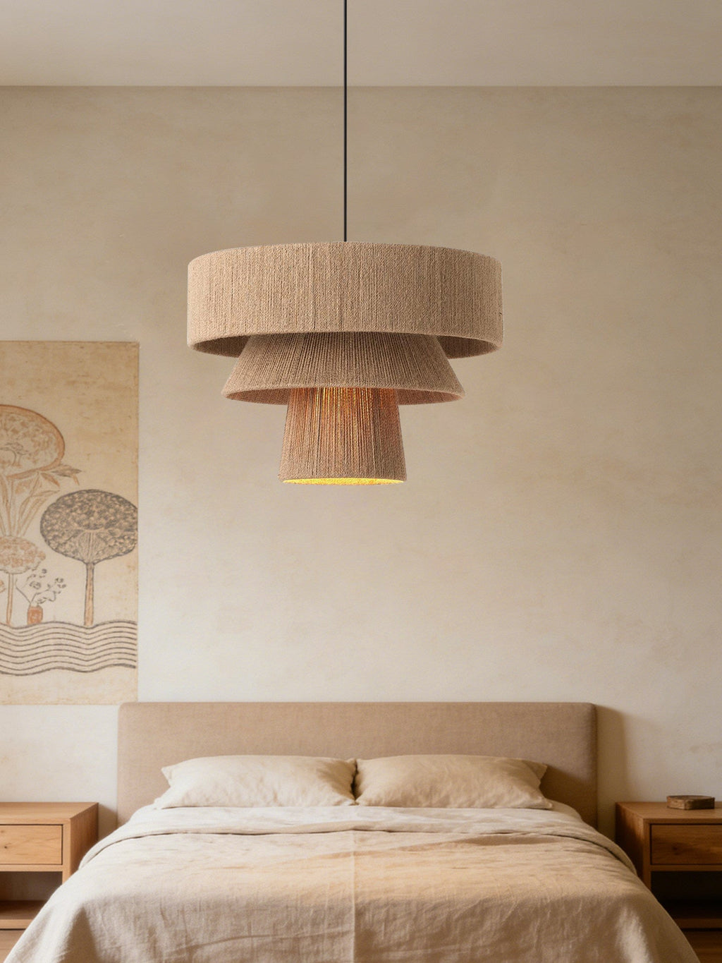 Natural Rope Pendant Light — Pendant Light | Maison Monashee — view 7