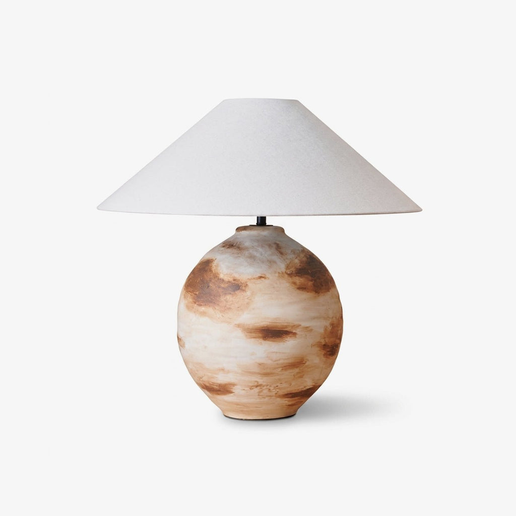 Ceramic Cream Table Lamp — Table Lamp | Maison Monashee