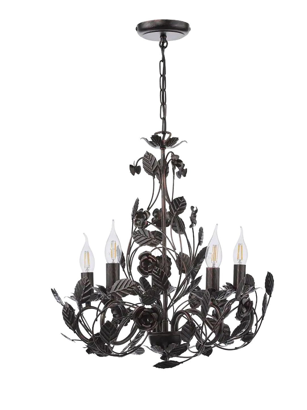 Black Wrought Iron Chandelier — Chandelier | Maison Monashee — view 13