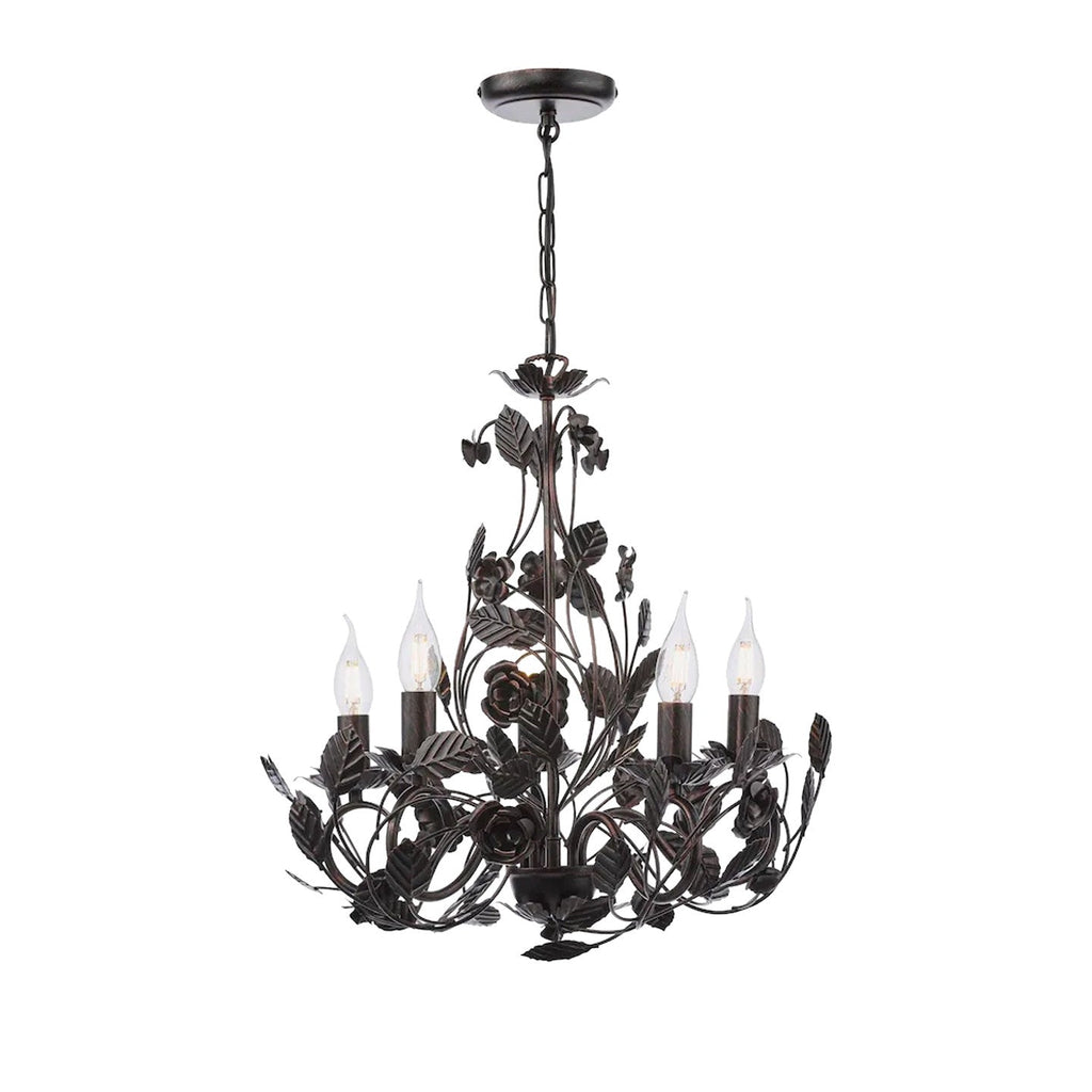 Black Wrought Iron Chandelier — Chandelier | Maison Monashee — view 16