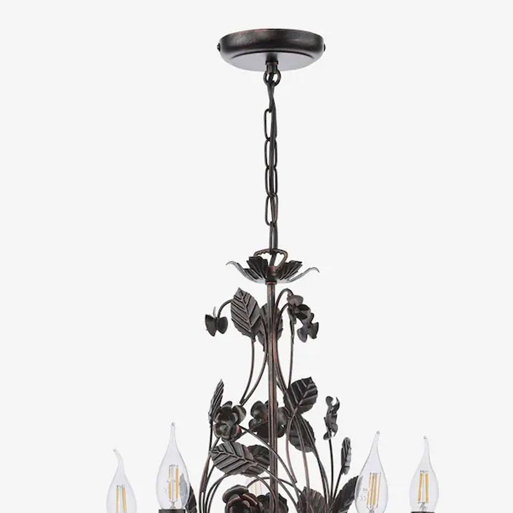 Black Wrought Iron Chandelier — Chandelier | Maison Monashee — view 11