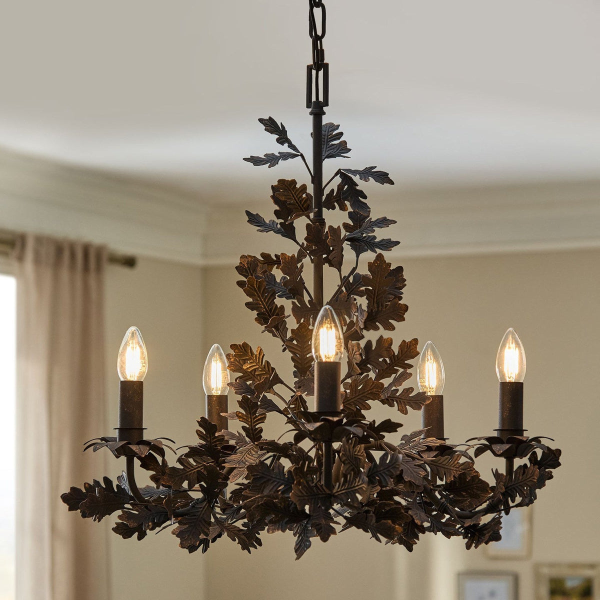 Black Leaf Chandelier — Chandelier | Maison Monashee — view 4