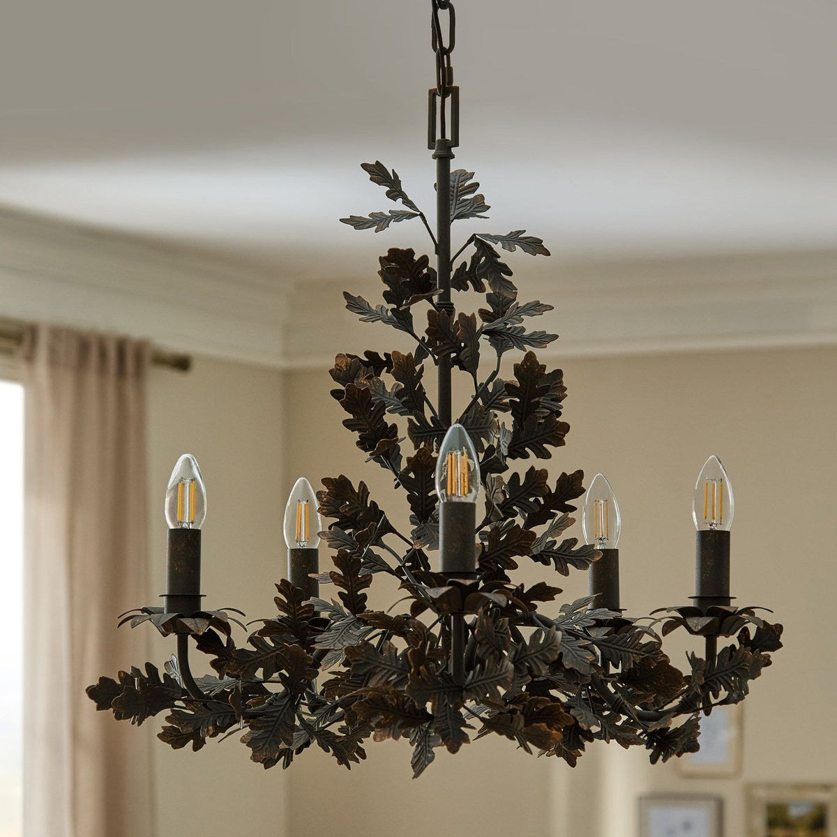 Black Leaf Chandelier — Chandelier | Maison Monashee — view 5