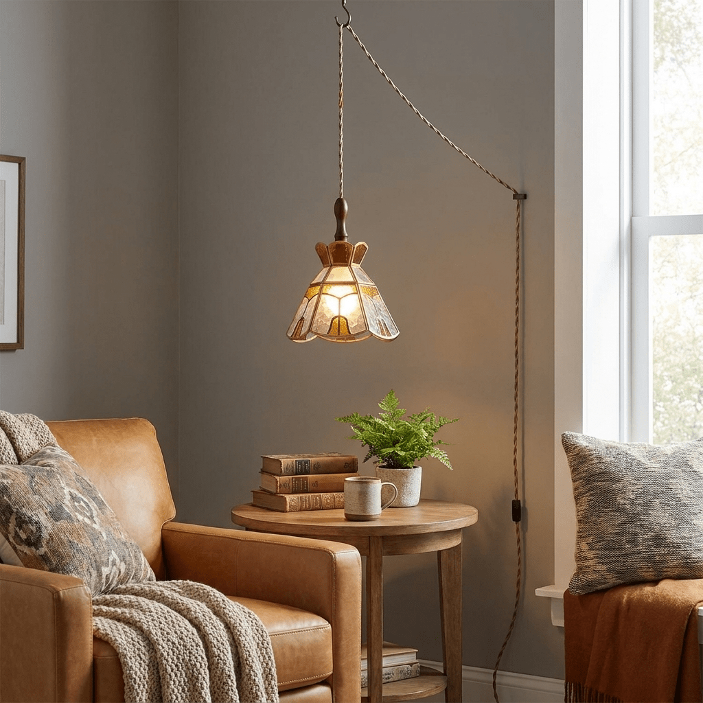 Tiffany Glass Pendant Light — Pendant Light | Maison Monashee — view 5