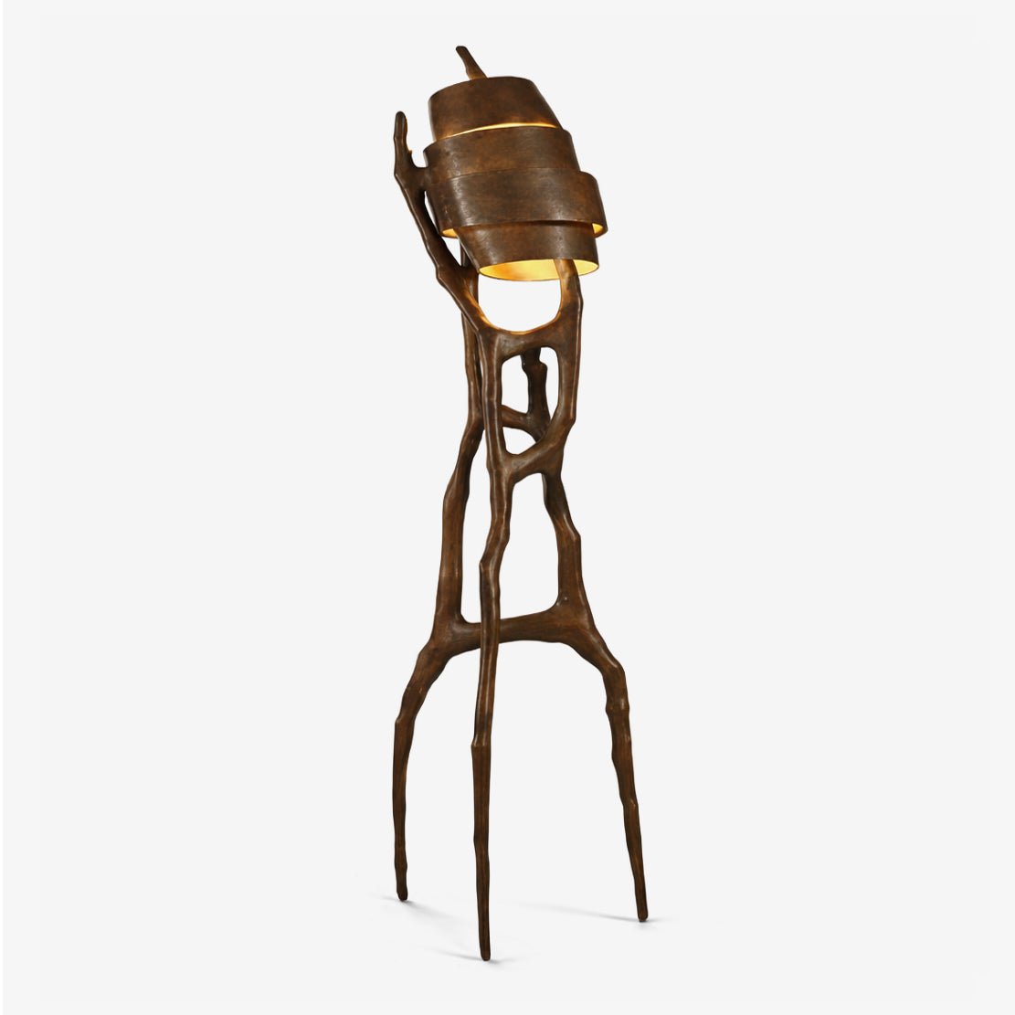 Tall Gold Floor Lamp — Floor Lamp | Maison Monashee