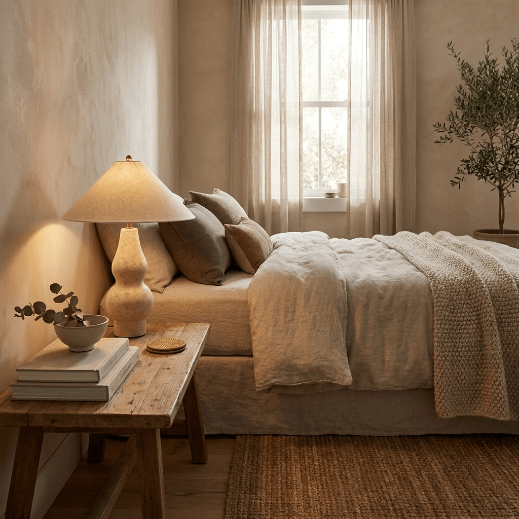 Cream Color Table Lamp — Table Lamp | Maison Monashee — view 5