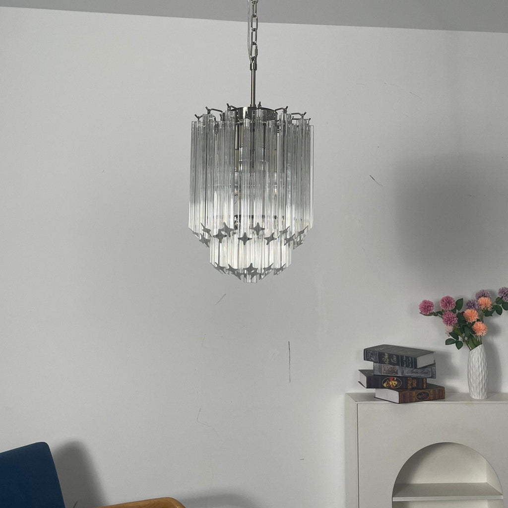 Murano Clear Glass Chandelier — Chandelier | Maison Monashee — view 8