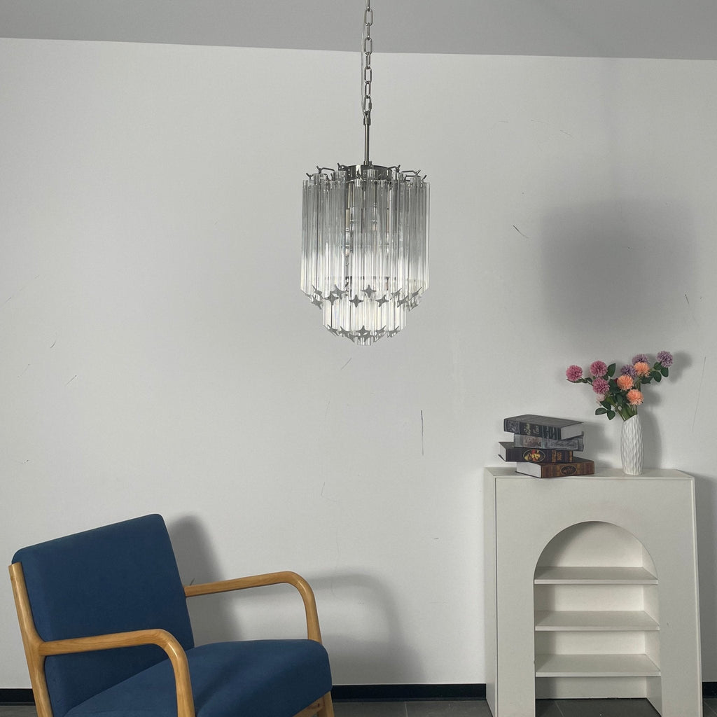 Murano Clear Glass Chandelier — Chandelier | Maison Monashee — view 9