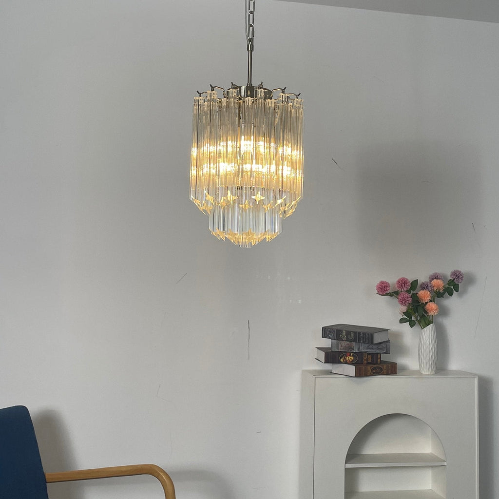 Murano Clear Glass Chandelier — Chandelier | Maison Monashee — view 7