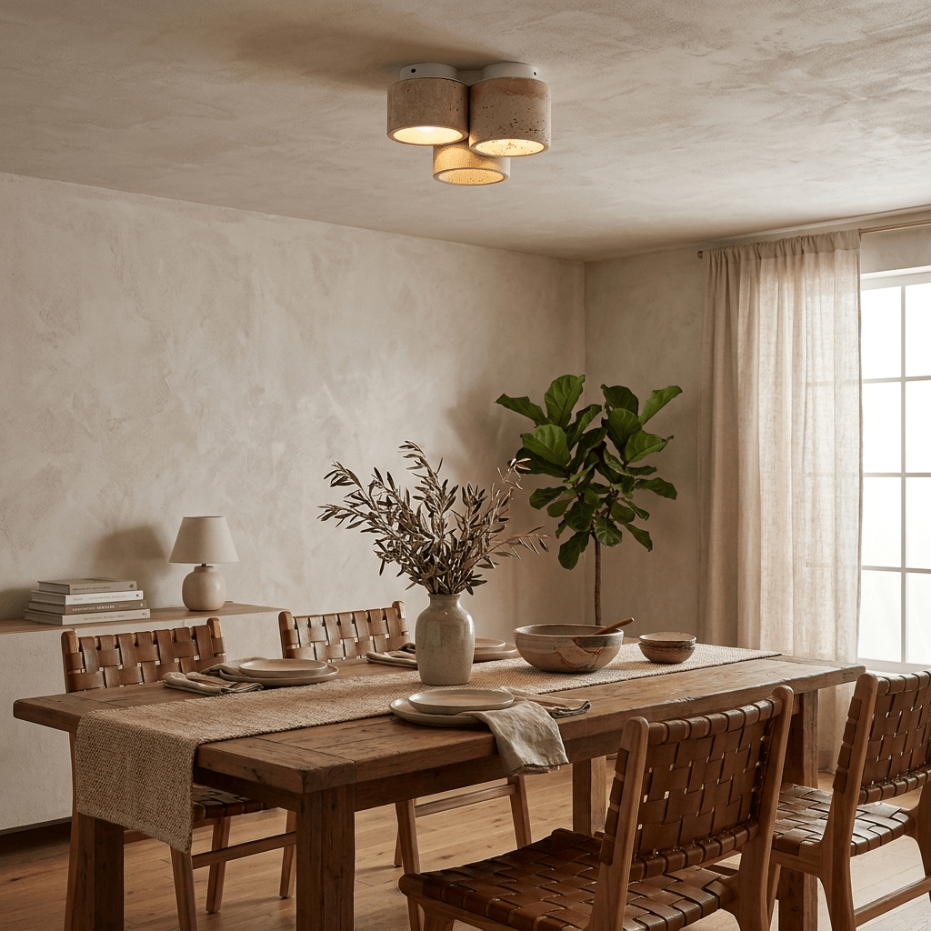 Travertine Flush Mount — Ceiling Light | Maison Monashee — view 5