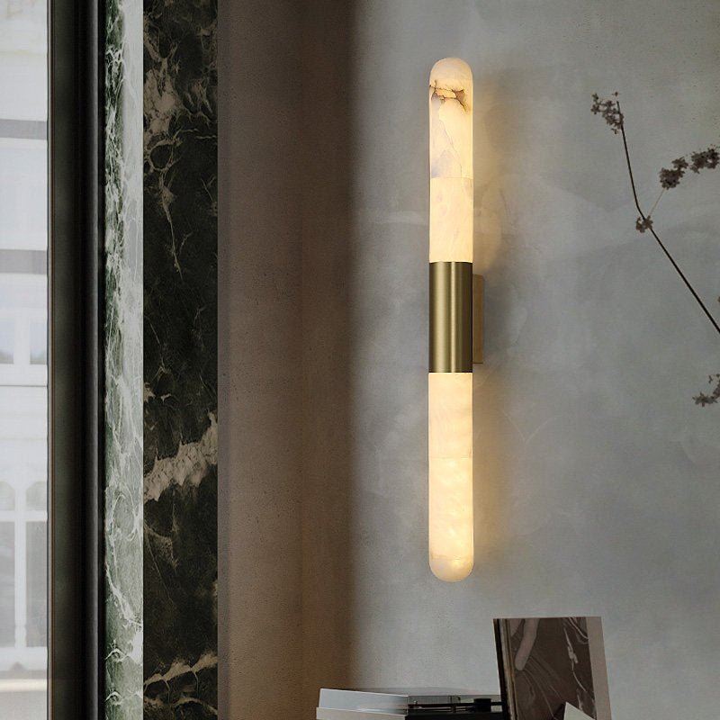 Alabaster Tube Sconce — Wall Sconce | Maison Monashee — view 4