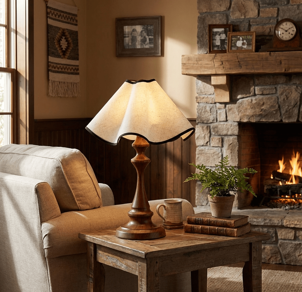Scalloped Bedside Lamp — Table Lamp | Maison Monashee — view 2