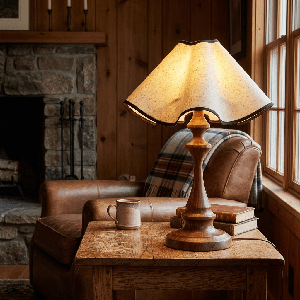 Scalloped Bedside Lamp — Table Lamp | Maison Monashee — view 4