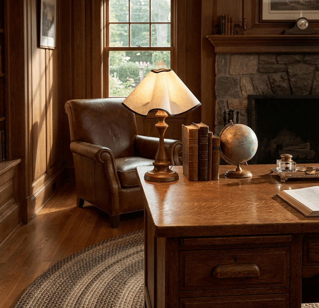 Scalloped Bedside Lamp — Table Lamp | Maison Monashee — view 3
