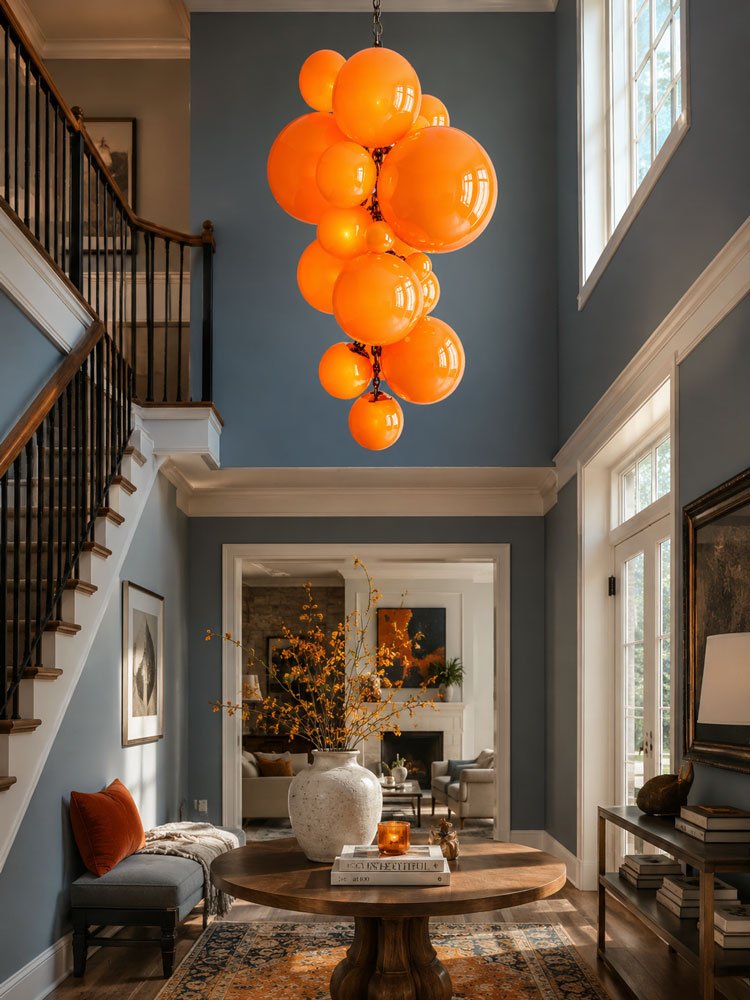 Glass Orb Chandelier — Chandelier | Maison Monashee — view 7