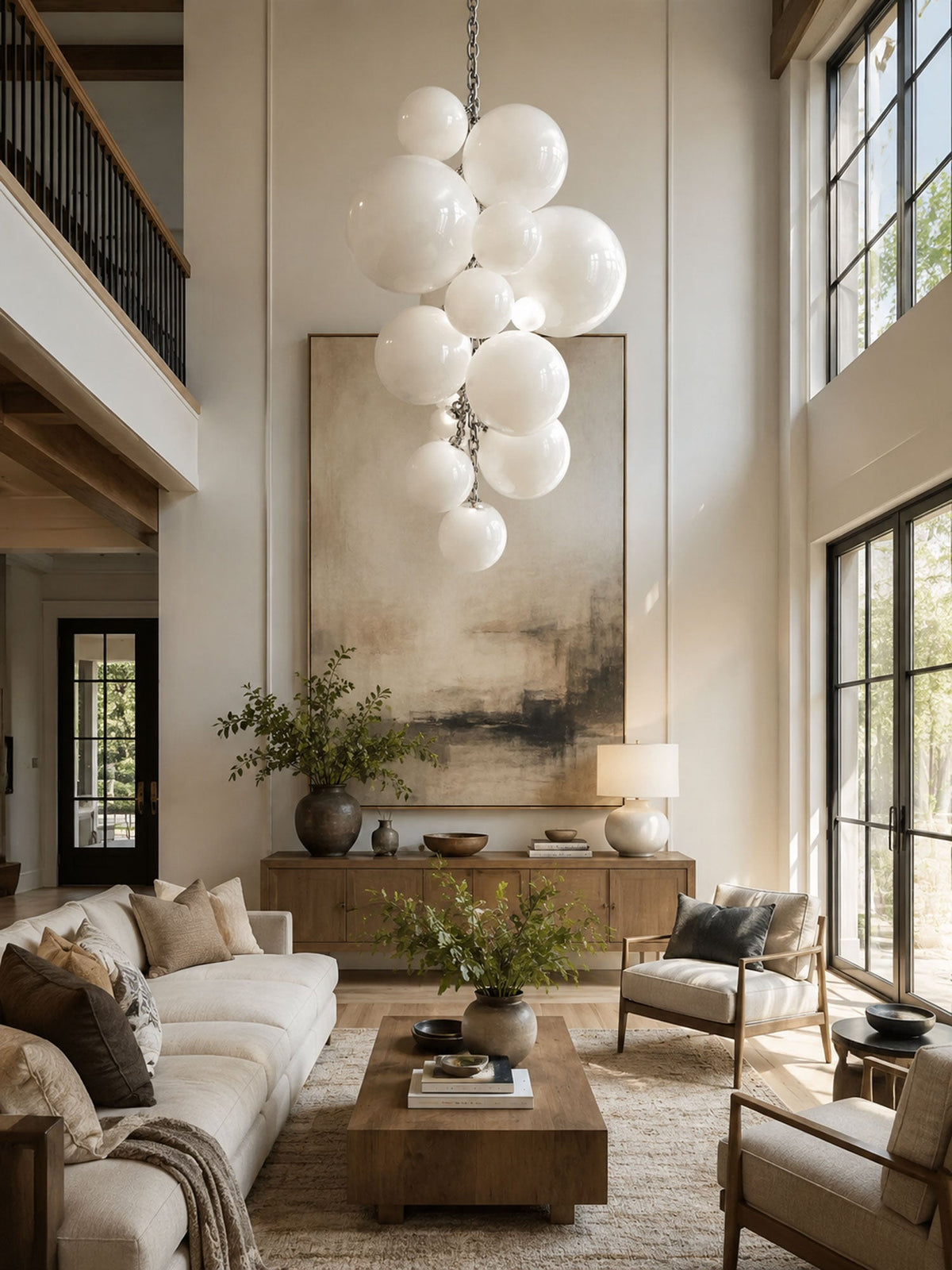 Glass Orb Chandelier — Chandelier | Maison Monashee — view 3