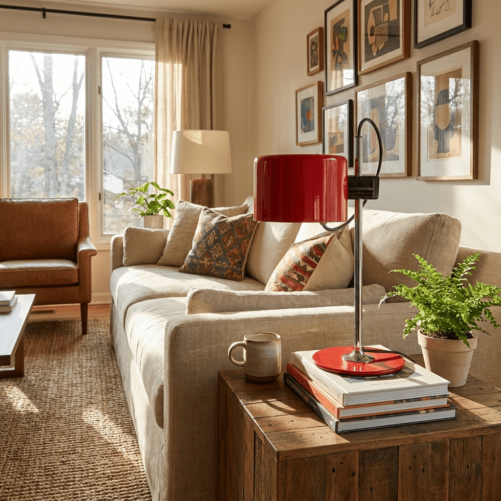 Retro Metal Table Lamp — Table Lamp | Maison Monashee — view 4