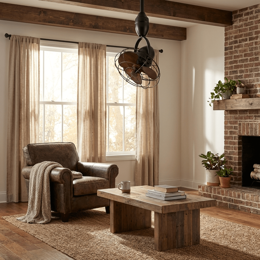 Industrial Ceiling Fan Without Light — Ceiling Fan | Maison Monashee — view 7