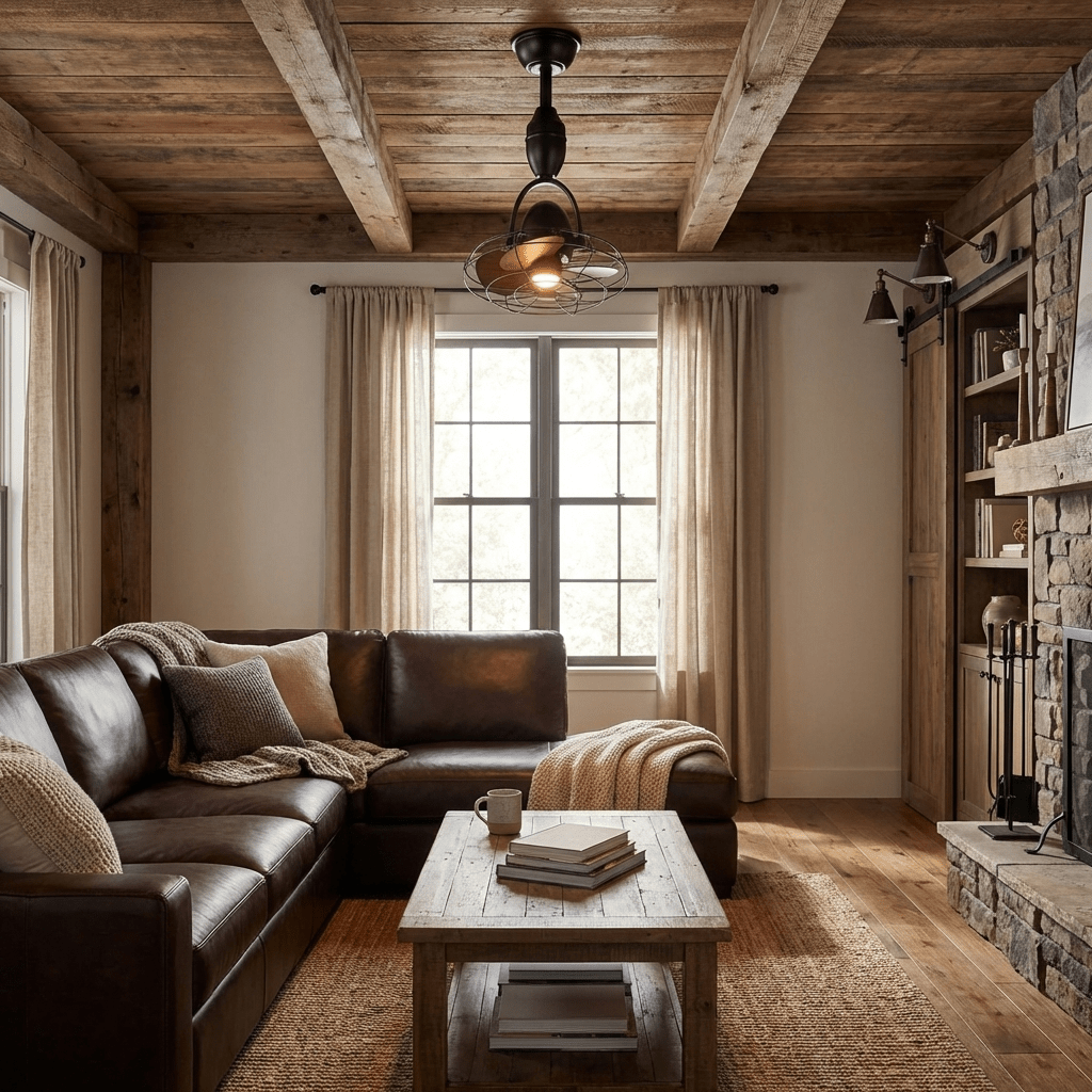 Industrial Ceiling Fan Without Light — Ceiling Fan | Maison Monashee — view 3
