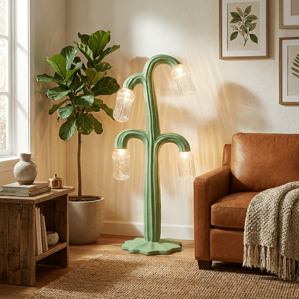 Sculptural Glass Floor Lamp — Floor Lamp | Maison Monashee — view 2