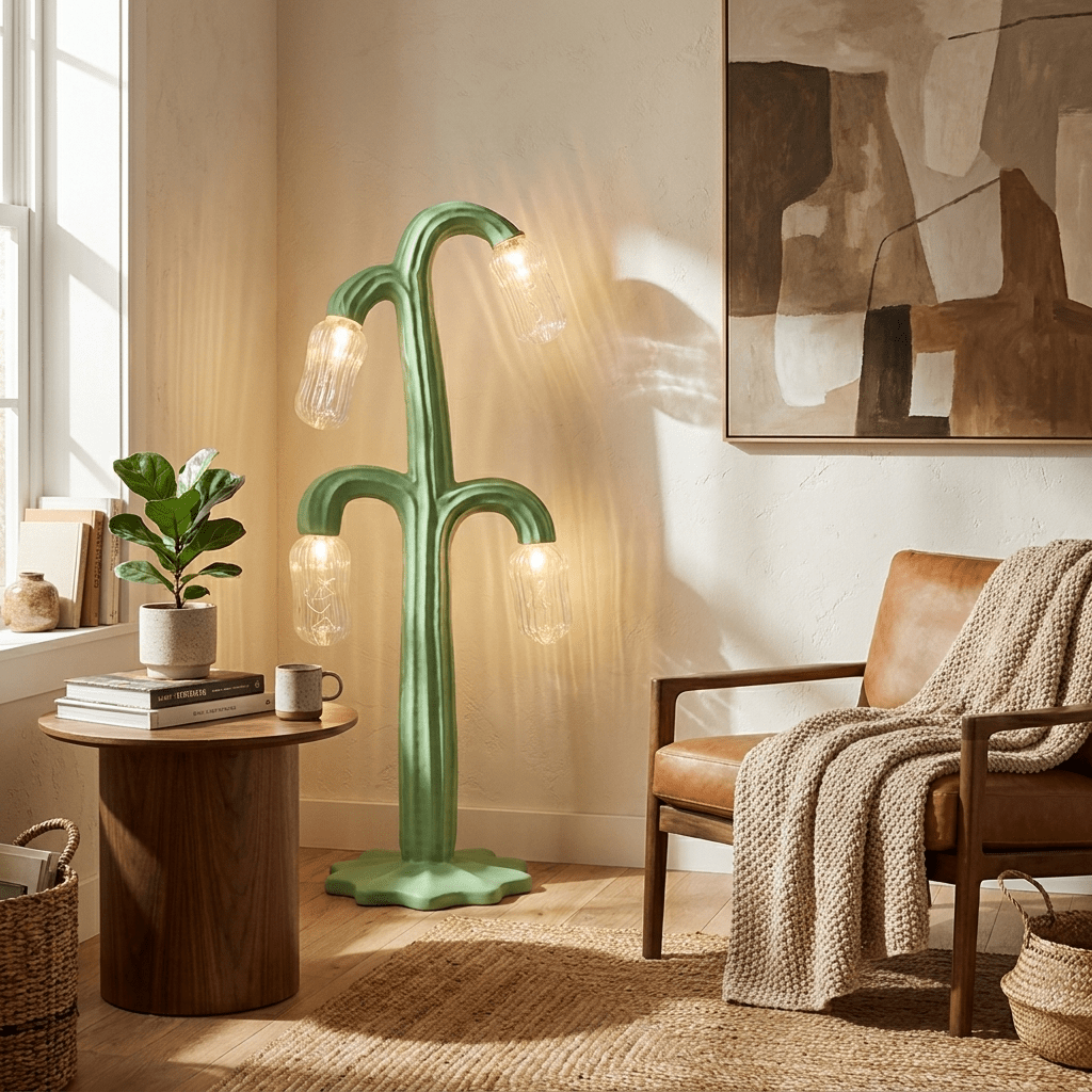 Sculptural Glass Floor Lamp — Floor Lamp | Maison Monashee — view 7