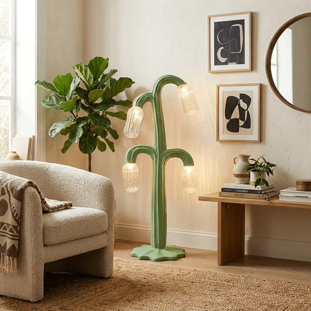 Sculptural Glass Floor Lamp — Floor Lamp | Maison Monashee — view 6