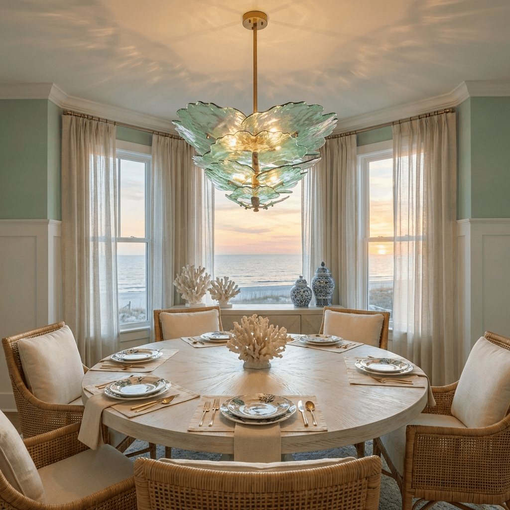 Chandelier with Glass Panels — Chandelier | Maison Monashee — view 6