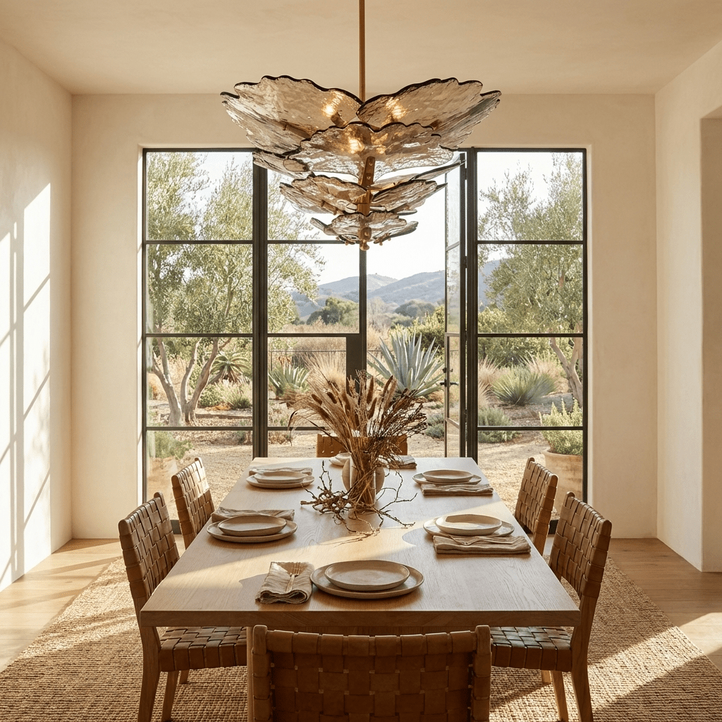 Chandelier with Glass Panels — Chandelier | Maison Monashee — view 3