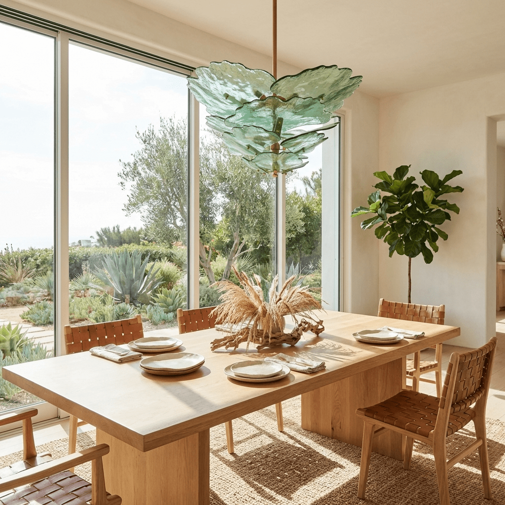 Chandelier with Glass Panels — Chandelier | Maison Monashee — view 4