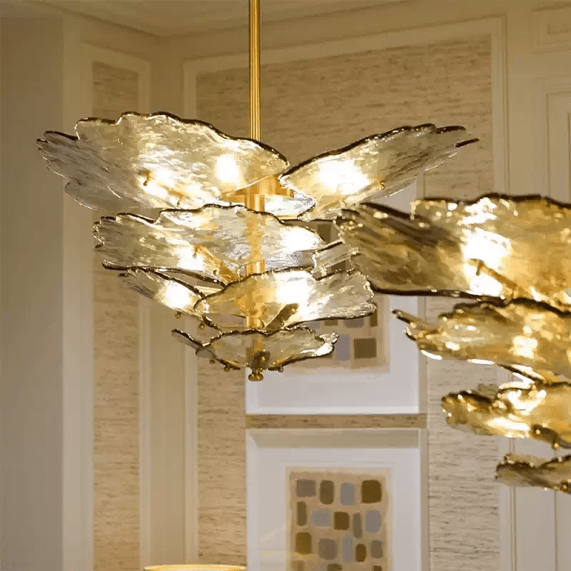 Chandelier with Glass Panels — Chandelier | Maison Monashee — view 8