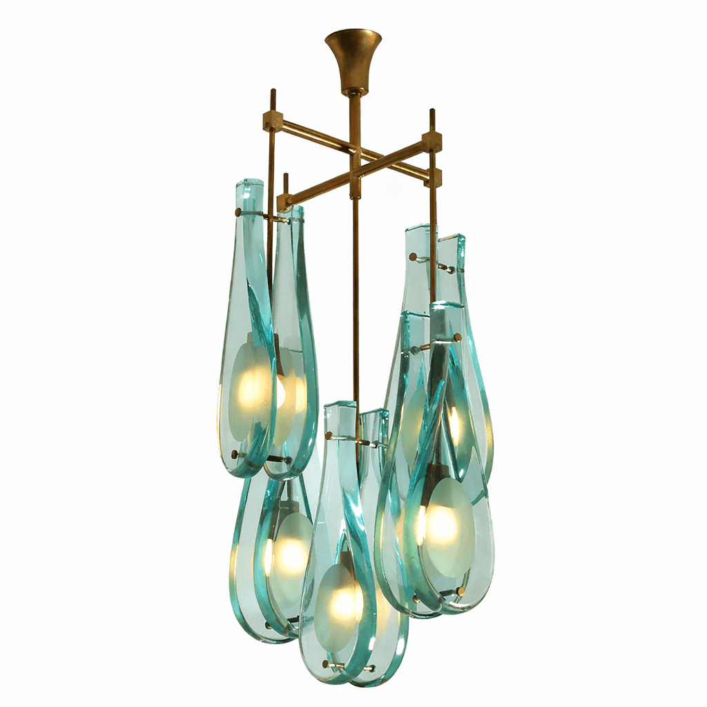 Teardrop Glass Chandelier — Chandelier | Maison Monashee — view 11