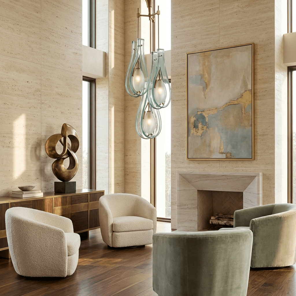 Teardrop Glass Chandelier — Chandelier | Maison Monashee — view 7