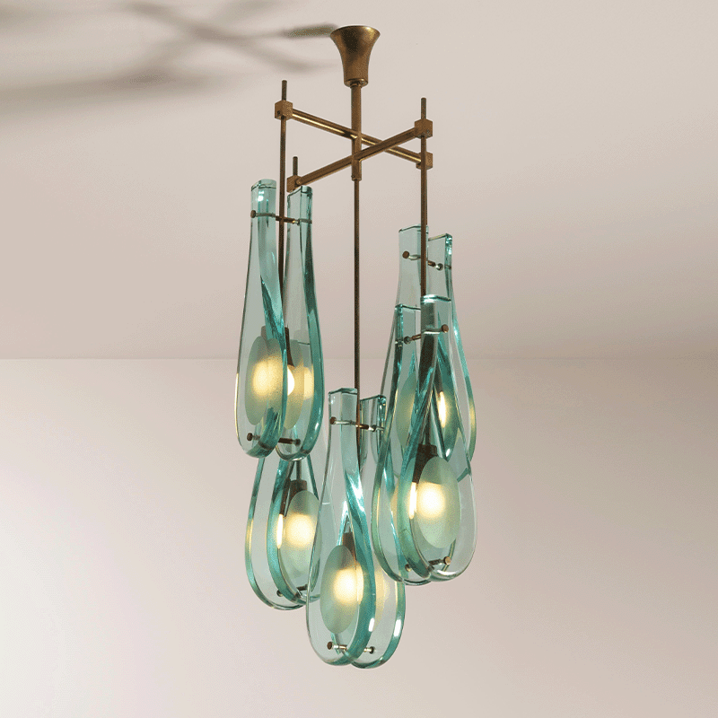 Teardrop Glass Chandelier — Chandelier | Maison Monashee — view 6