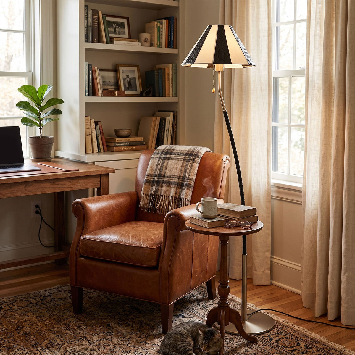 Curved Silver Floor Lamp — Floor Lamp | Maison Monashee — view 8