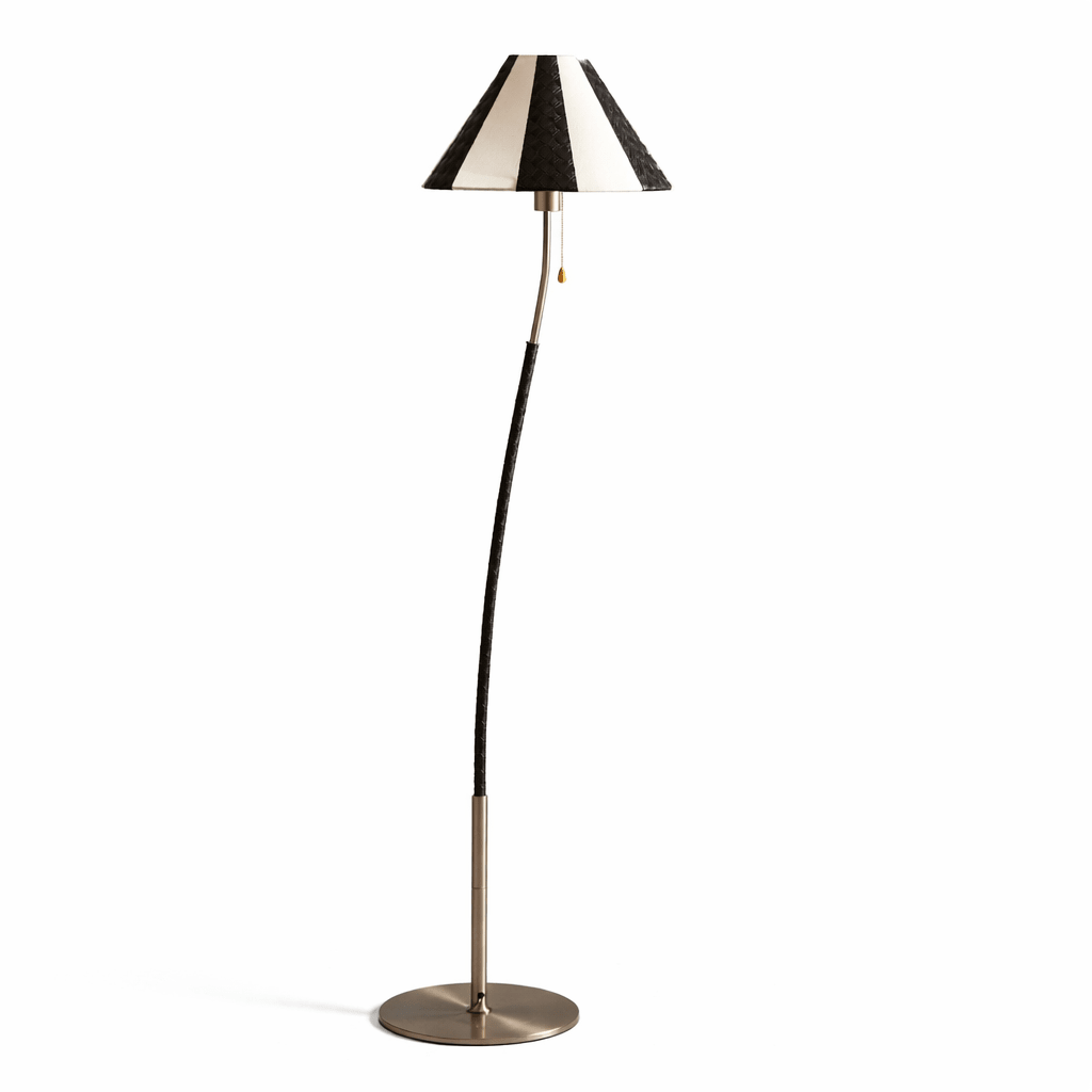 Curved Silver Floor Lamp — Floor Lamp | Maison Monashee — view 12
