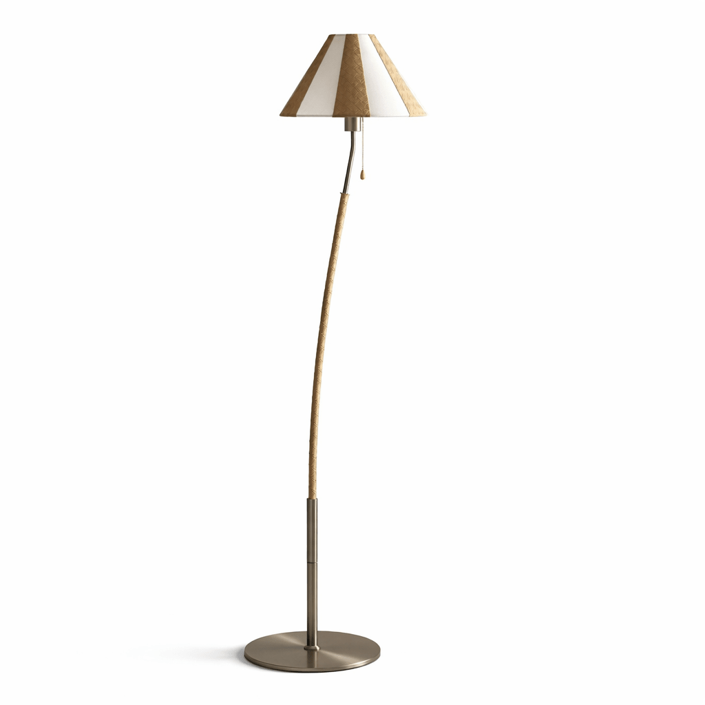 Curved Silver Floor Lamp — Floor Lamp | Maison Monashee — view 13